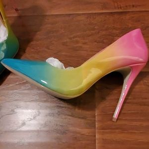 zaney rainbow pumps
